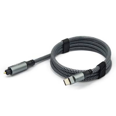 TOSLINK Optical Audio Cable with Type-C Male Connector for Soundbar&speaker