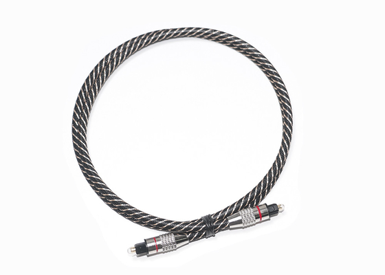 Metal Connectors FTTB High End Toslink Cable Braided Jacket 20KM-60KM