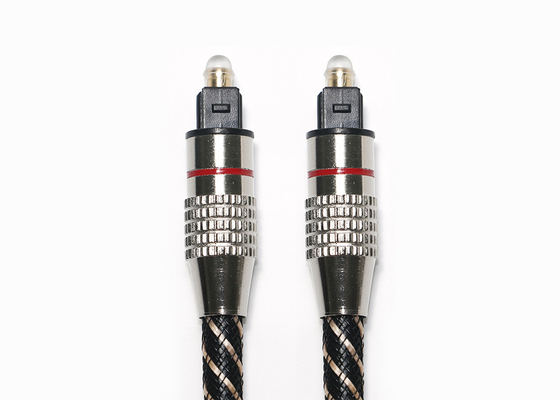 Metal Connectors FTTB High End Toslink Cable Braided Jacket 20KM-60KM