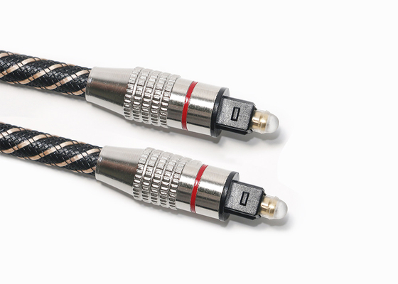 Metal Connectors FTTB High End Toslink Cable Braided Jacket 20KM-60KM
