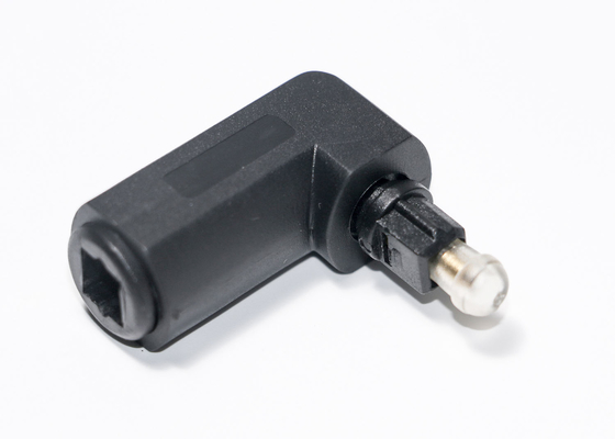 TV DVD Optical Fiber Accessories 90 Degree Male To Female Connector