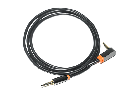Black 0.92 Meters Optical Digital Audio Cable , 3.5mm Metal PVC Car Speaker Cable