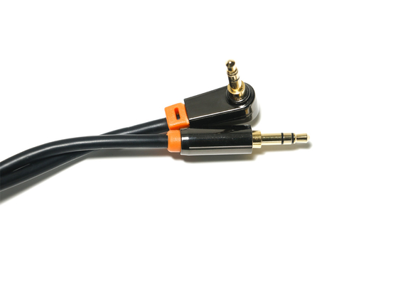 Black 0.92 Meters Optical Digital Audio Cable , 3.5mm Metal PVC Car Speaker Cable