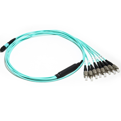 MPO-8FC OM3 Fiber Optic Fanout Patch Cable – 8-Core MPO to FC Breakout
