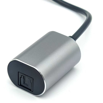 High-Performance TOSLINK Optical Audio Cable with USB-C Male Connector for Digital Sound Transmission
