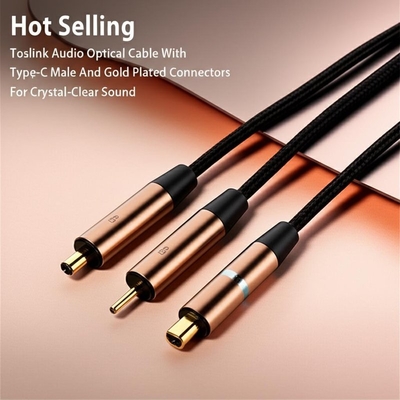 Hot Selling Toslink Audio Optical Cable With Type-C Male And Gold Plated Connectors For Crystal-Clear Sound
